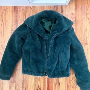 Urban Outfitters Green Fleece Jacket
